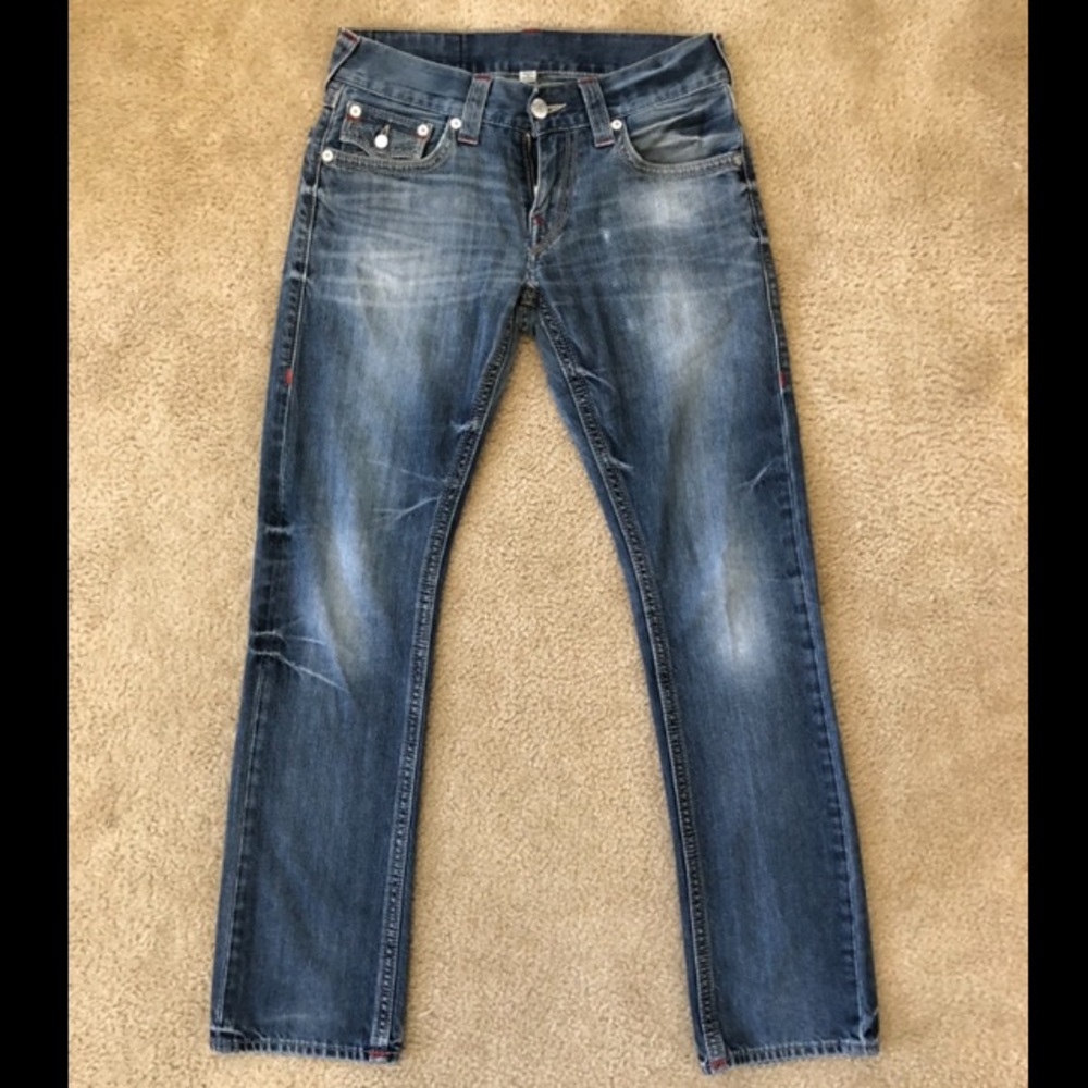Men’s True Religion jeans, slim straight size 29